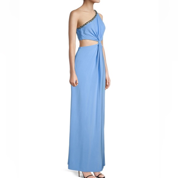 NWT Ramy Brook Hailey One Shoulder Cut out Gown - Picture 3 of 4